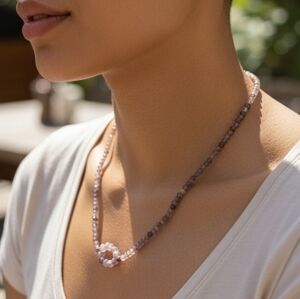 NWT Elegant Brown Necklace with Intricate Pendant Design